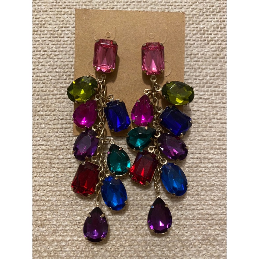 Multicolor statement earrings